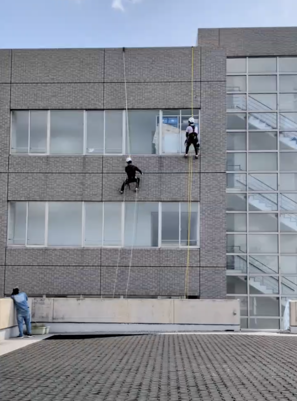 【岡崎市】大学の外壁打診調査｜ロープアクセス工法で足場不要・コスト削減を実現